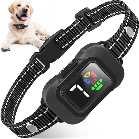 Collier Anti Aboiement Chien - Anti Aboiement Collier Dressage pour Petits Chien avec 6 Modes Son/Vibration/Ultrasons et 7 Niveaux de Sensibilité, Étanche IP67 pour Petits Moyen Chiens (1/5)