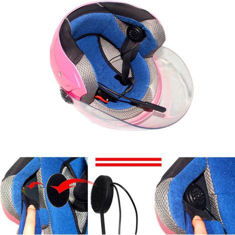 Écouteurs Bluetooth anti-interférences pour casque, chargement rapide USB, kit mains libres pour moto (BT008) (1/5)