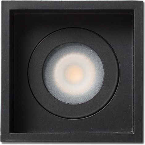 ACRE Empotrable de techo negro cuadrado IP44 (1/2)