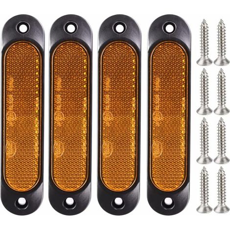 AMXCNOY 4 Stück 12V-24V Frontmarkierungsleuchten 27 LEDs für Anhänger, Rückleuchten LED-Parkblinker für Anhänger, geeignet für LKW, Bus, Boot, Wohnmobil, SUV, UTV, Gelb (1/4)