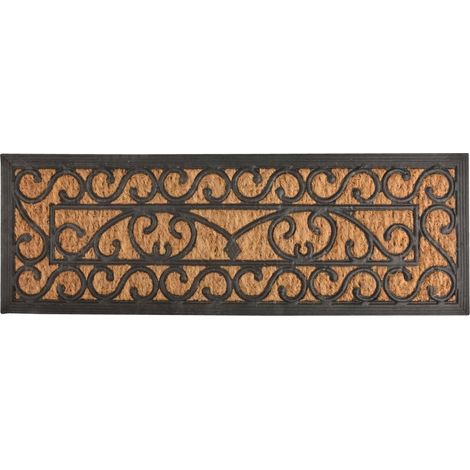 Zerbino in cocco e gomma stile classico vittoriano 75,5x25,2cm