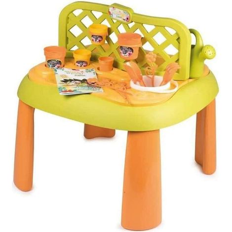 Smoby Mesa de jardinería colorida para niños 69x69x70 cm