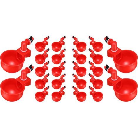 24 Pièces Séries Poulet Arrosoir Remplissage Automatique Abreuvoir Volaille Bol à Boire Fil Arrosage Mangeoire Tasse (1/5)