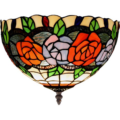 An der Decke befestigte Deckenleuchte mit Schirm der Rosy-Serie mit 30 cm Durchmesser