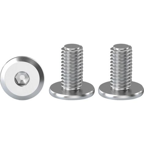 20 Pièces Vis à Tête Plate Hexagonale M5 X 10 mm - Boulons Cylindriques à Six Pans Creux en Acier Inoxydable A2 V2A - Filetage Complet