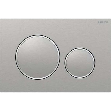 Sigma20 dual flush plate: easy-to-clean, glossy brushed finish (115.882.SN.1)