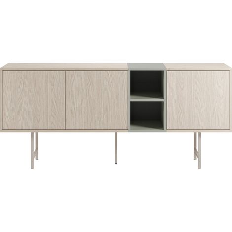 CARLO - Buffet 180cm en mélamine Beige (1/5)