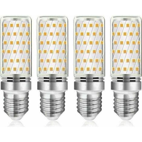SABIR Ampoule LED épis de maïs E27, 12 W, blanc froid 6 000 K, 1 450 lm, angle de faisceau de 360°, équivalent à une ampoule halogène E27 de 100 W, CA 230 V, non variable, lot de 4 (1/4)