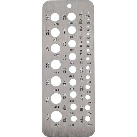 Jauges de perçage métriques en acier inoxydable 1-13 mm - Outil de mesure pour écrous métriques, boulons et filetages (1/5)