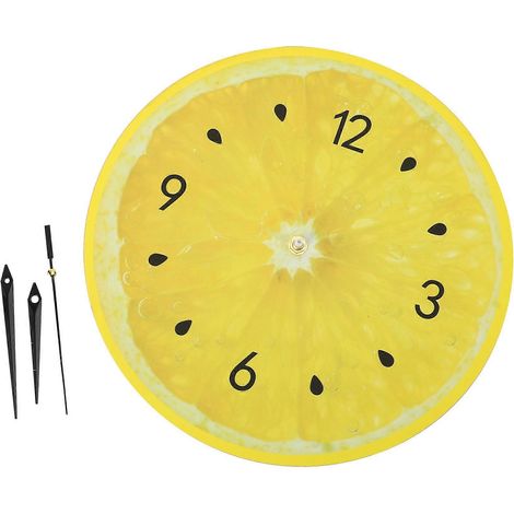 Horloge murale citron - Décoration intérieure - Horloge de salon - Art mural (1/5)