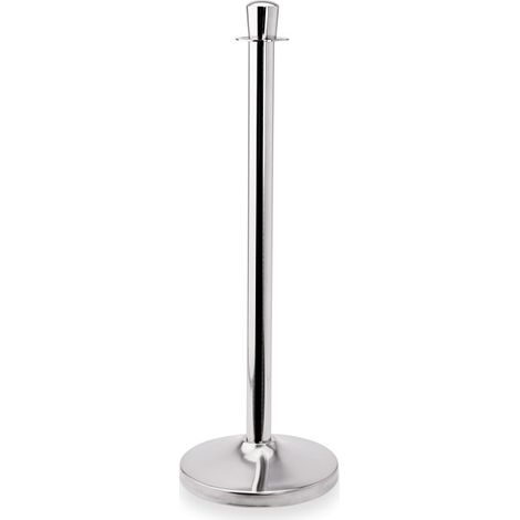 Poteau cylindrique H 95 cm Ø pied 32 cm poli inox CLASSIC - Was Germany