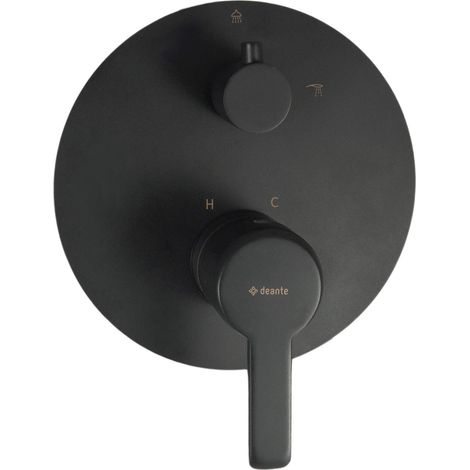Rubinetto doccia a incasso con deviatore doccia nero BQA N44P (1/5)