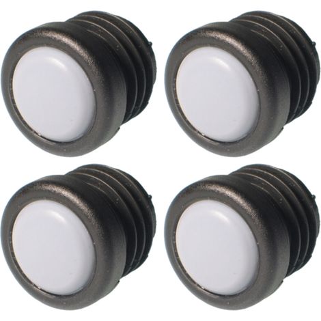 4x Bouchon de tube Téflon Teflon PTFE rond 25 mm embout rentrant tuyau noir chaise meuble