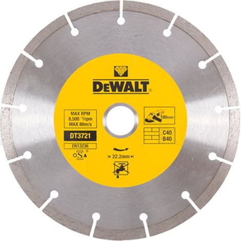 Disco de diamante, 180 x 22.2 mm DeWalt DT3721-QZ