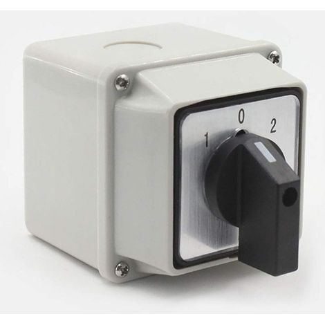 3-Positionen-Wendeschalter, 8 Schraubklemmen, Nockendrehung, 220 V/20 A (1/5)