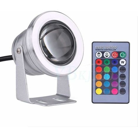 Unterwasser-LED-Strahler, IP67 wasserdicht, RGB-Unterwasserbeleuchtung, 10-W-LED-Strahler für die Gartenbeleuchtung mit Springbrunnen und Pool (1/5)