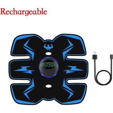 Remote-controlled EMS muscle stimulator, smart electric fitness device for abdominal training and weight loss, slimming body stickers - AquaForge (1/5)