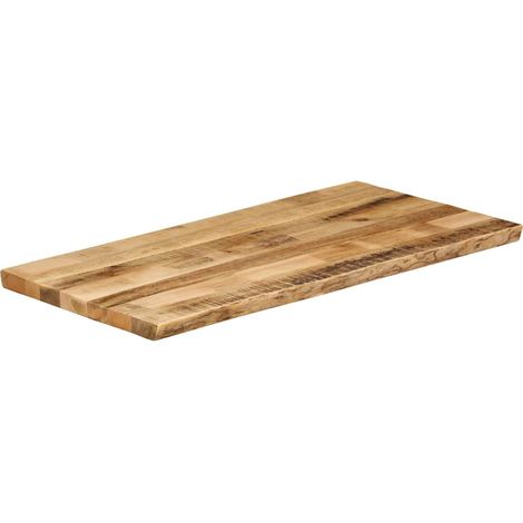 Maison Exclusive - Piano Tavolo Bordi Vivi 100x60x3,8 cm Legno di Mango Grezzo (1/5)