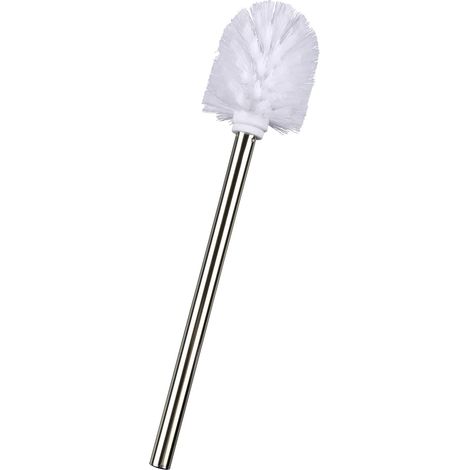 Wenko 16757100 Scopino WC con Manico di Acciaio Inossidabile per Set di Scopino, Materiale Plastico, 8 x 35 x 8 cm, Bianco (1/2)
