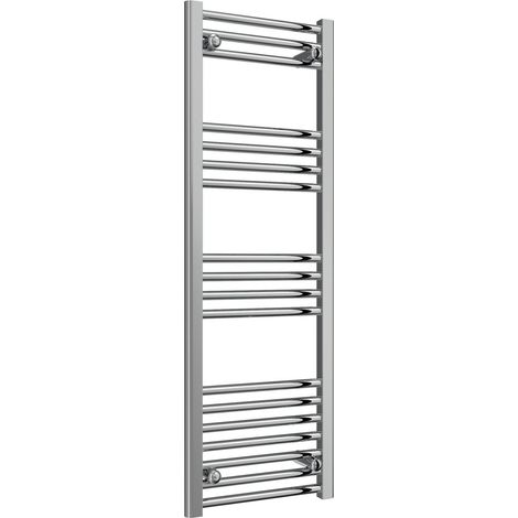 Reina Capo Straight Heated Towel Rail 1200mm H x 400mm W Chrome (1/4)