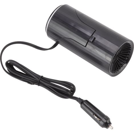 Chauffage de voiture portable noir à chauffage rapide avec protection automatique contre la surchauffe et dégivreur de pare-brise, 150 W, 24 V (1/5)
