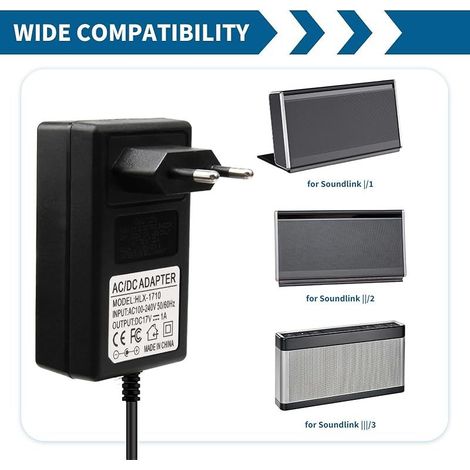 17V 1A Netzteil/Ladegerät für Bose SoundLink I, II, III / 1, 2, 3, AC-Adapter-Netzteil für Bluetooth-Mobillautsprecher als Ersatzteil für Lautsprecher 369946-1300 306386-101 404600 414255 (1/5)