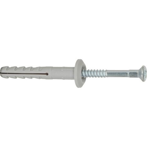 Tassello In Nylon Per Cartongesso Bordo Largo E Vite A Chiodo "N - P" - ø mm.6x40 vite ø mm.3,5x46 - 100 pz