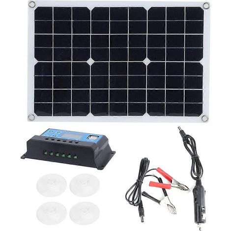 20W 5V monokristallines Silizium-Solarpanel, Photovoltaikmodul mit Laderegler für den Außenbereich (1/5)