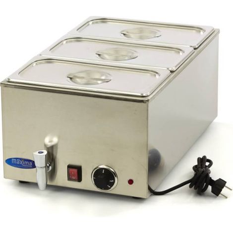 Bain-Marie - avec robinet - incluant un ensemble de 3 bacs GN 1/3 - Électrique - Maxima (1/5)