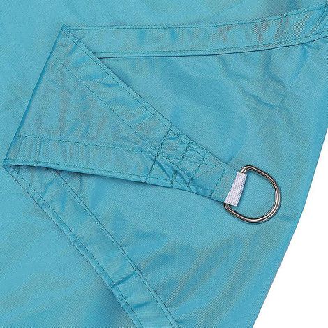 voile D'ombrage Triangulaire Bleu Du Lac 3.6x3.6x3.6m-ombrage Extrieur Cour Jardin Auvent Anti-ultraviolet