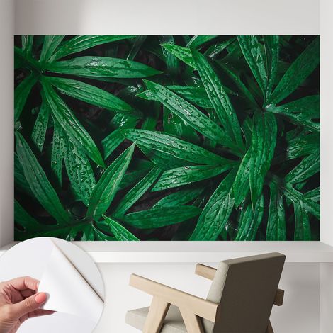 Tapete Selbstklebend - Wandtapete modern - Tapete mit Motiv - Tapete Schlafzimmer Natürliches Grün 104x70 cm