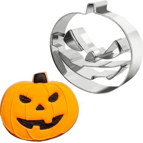 Halloween-Kürbis-Linzer-Keksform, 7 cm, für Kinder und Erwachsene (1 Stück) (1/5)