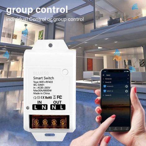 Module de contact sec Tuya Smart WiFi 10A, relais disjoncteur universel pour la maison, compatible avec Smart Life. (1/4)