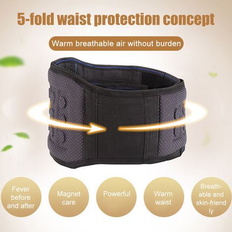 Ceinture chauffante lombaire magnétique pour soulager les douleurs du dos et de la taille (1/3)