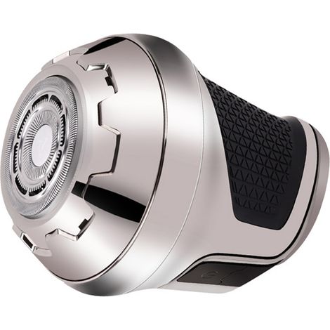 Tondeuse à barbe électrique 2 en 1, rechargeable par USB, étanche, gris argenté (1/5)