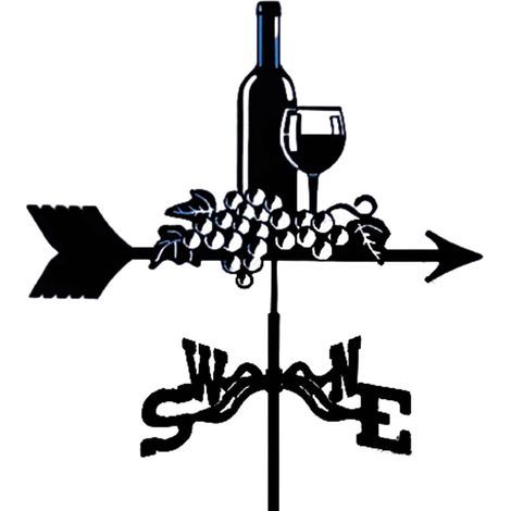 Girouette rétro, girouette mécanique pour Jardin, indicateur de Direction du Vent, en métal (1/5)