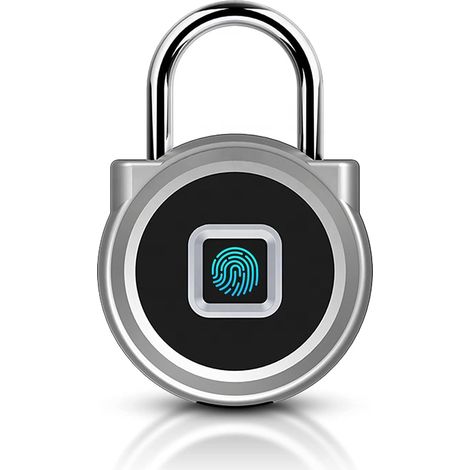 Cadenas biométrique P5 étanche et rechargeable par USB, à empreinte digitale, pour armoires, sacs à main, clubs de golf, casiers, salles de sport, portes, bagages, valises, sacs à dos, vélos, etc.