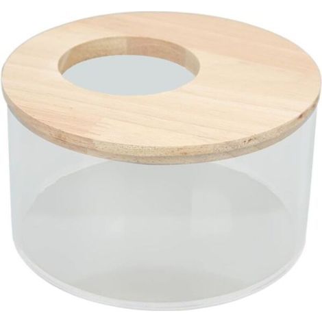 Petit bac à sable pour petits animaux. bac à sable rond en acrylique transparent. idéal pour les hamsters et les rats. (1/4)