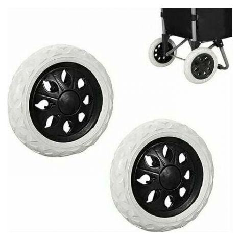 2 Pack Replacement Rubber Shopping Cart Wheels, Plastic Trolley Wheels with Foam, Black Hot Design Trolley Wheel, for Shopping Carts, Trolleys (1/5)