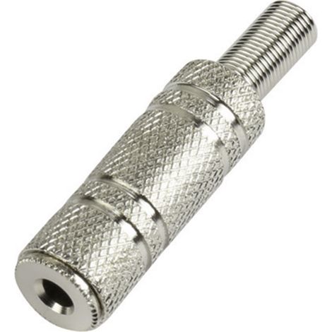 TRU COMPONENTS 1572335 Klinken-Steckverbinder 3.5 mm Buchse, gerade Polzahl: 3 Stereo Silber 1 St.