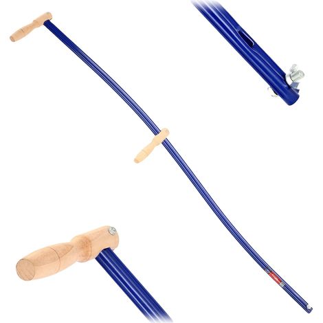 Tondeuse à gazon, construction en métal, longueur de 147 cm, poignée ergonomique, coupe de l'herbe et des broussailles, design durable (1/5)