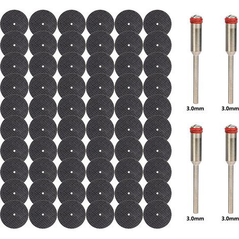 60PCS 32mm Mini Disque Diamant à Tronçonner, Résine Lame Scie Circulaire avec 4 Mandrins SC pour Couper Bois, Métal, Plastique, Pierre (1/5)