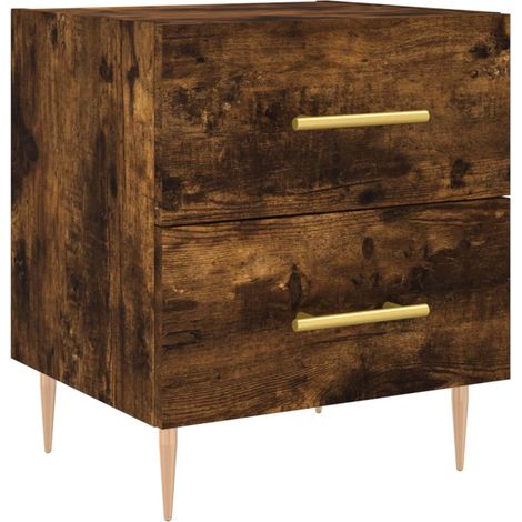 Maison Exclusive - Nachttisch Räuchereiche 40x35x47,5 cm Holzwerk