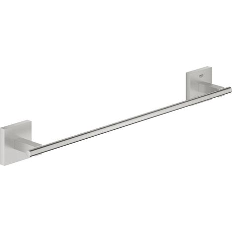 Grohe – Porte-serviettes 45 cm en métal finition supersteel – Fixations cachées pour montage vissé ou collé – 40987DC0