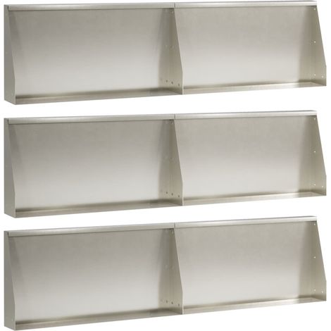 vidaXL Muro de Contención 6 uds. 80 x 12 x 50 cm Acero inoxidable (1/5)
