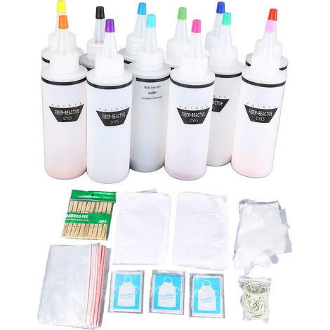 Kit de teinture tie-dye 12 couleurs sûr et amusant DIY, fournitures de fête, activités créatives, cadeau pour enfants filles et garçons (1/5)