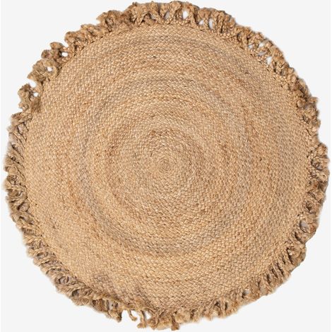 SKLUM Runder Teppich aus Naturjute Ondes Ø100 cm