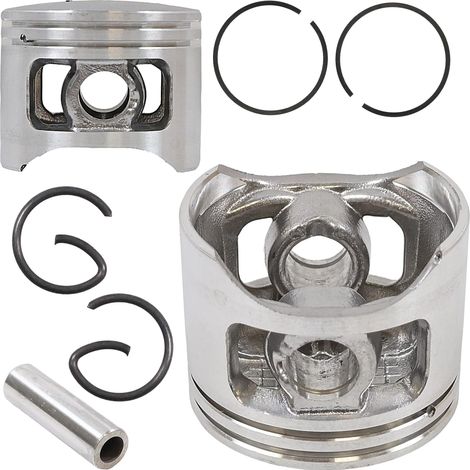 Piston pour tronçonneuses chinoises 45cc, with axe de 45 mm : segments de piston, piston (1/5)