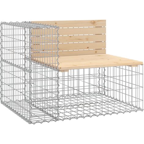 Maison Exclusive - Panca Giardino Design Gabbione 92x71x65,5 cm Massello di Pino