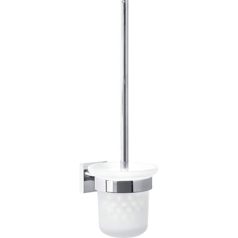 Tesa Porta Asciugamani a Due Bracci Ekkro, Metallo Cromato Lucido, Autoadesivo, Tecnologia Adesiva di Montaggio, 80mm x 50mm x 420mm (1/5)